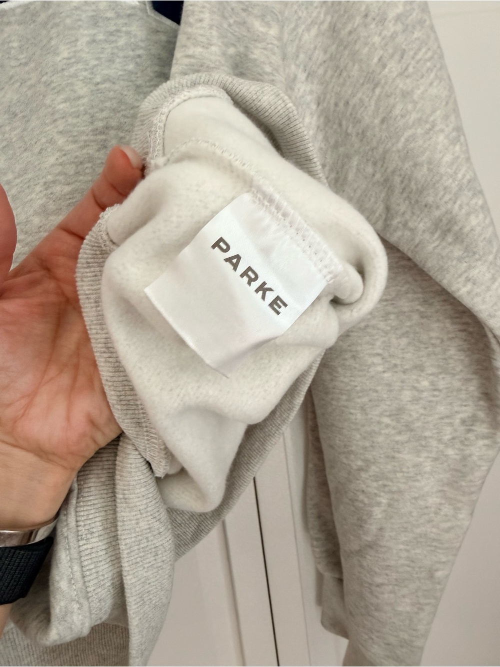 Parke grey mock neck sweater fleece - Picture 3 of 5